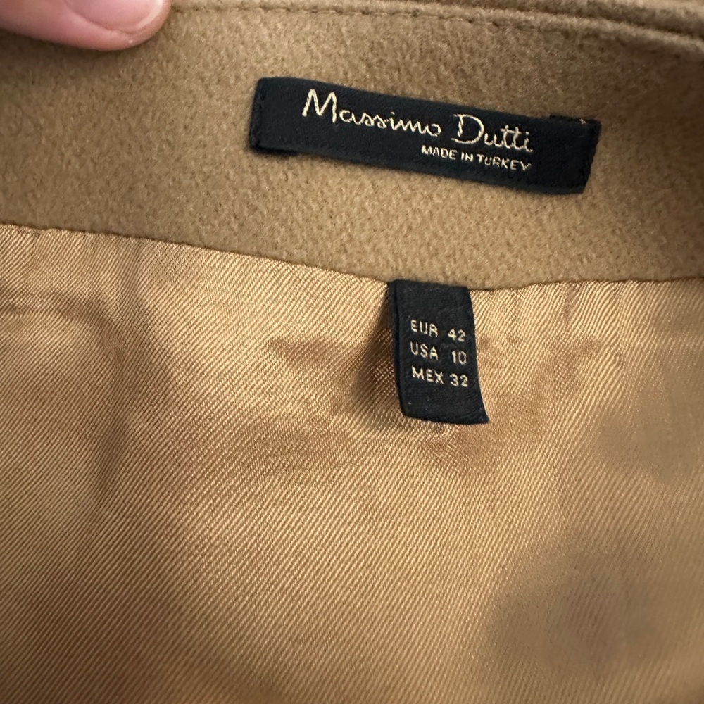 Massimo Dutti Tan- Wool Blend Skirt — image 7 of 8
